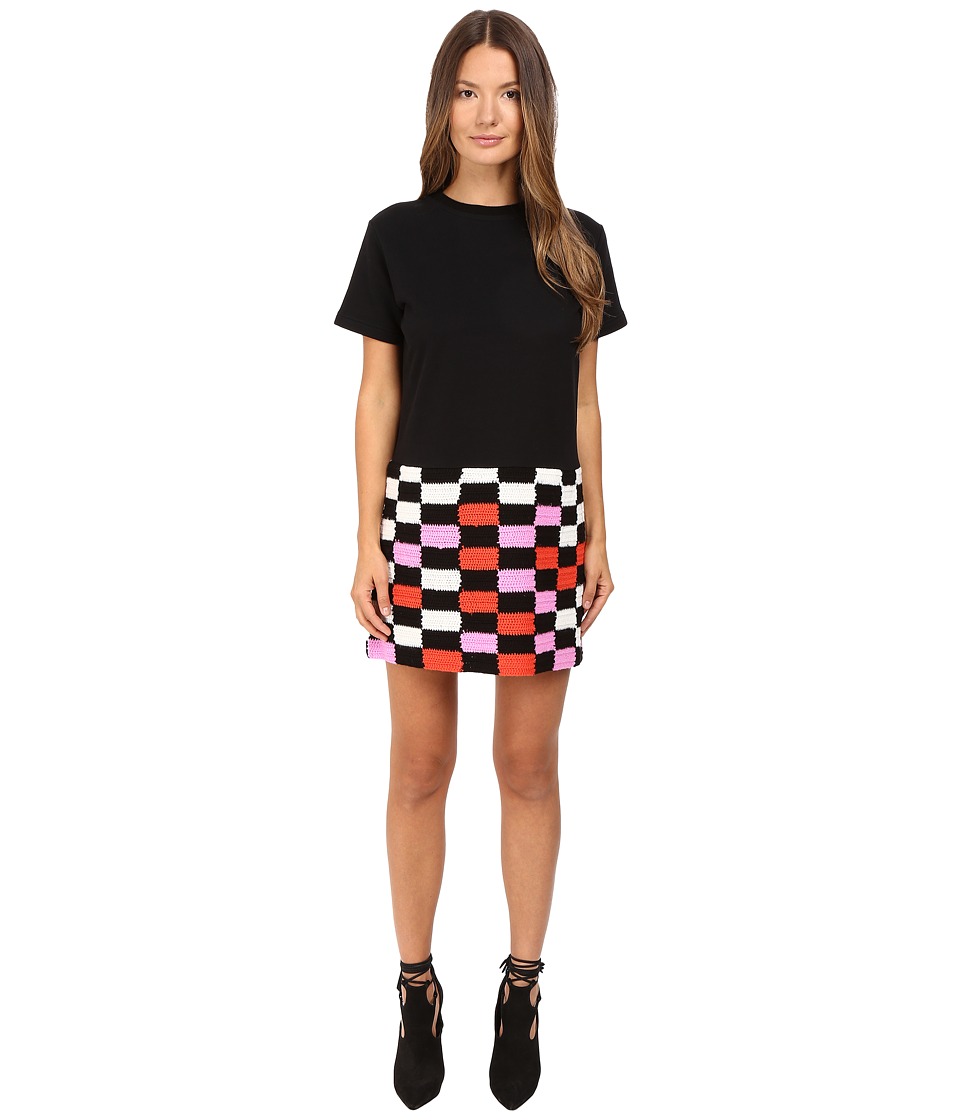 McQ Crochet Block Dress (Darkest Black) Women