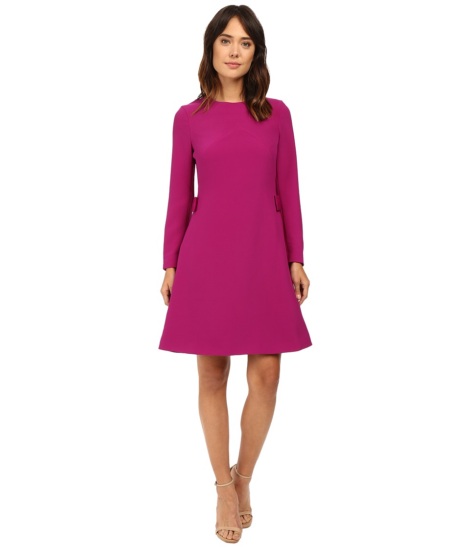 Ted Baker Emorly Side Pleat Long Sleeve Dress (Purple) Women