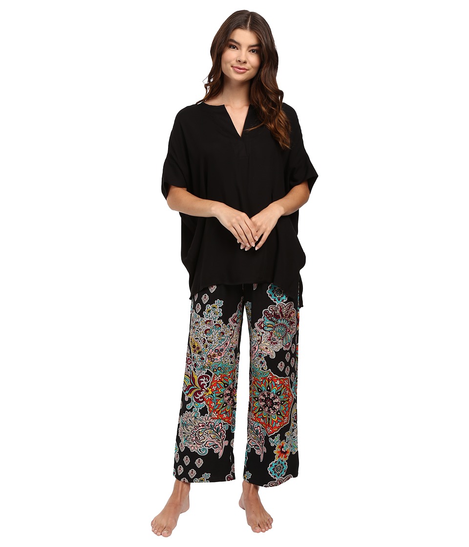 N by Natori - Medallion Cascade PJ (Black) Women