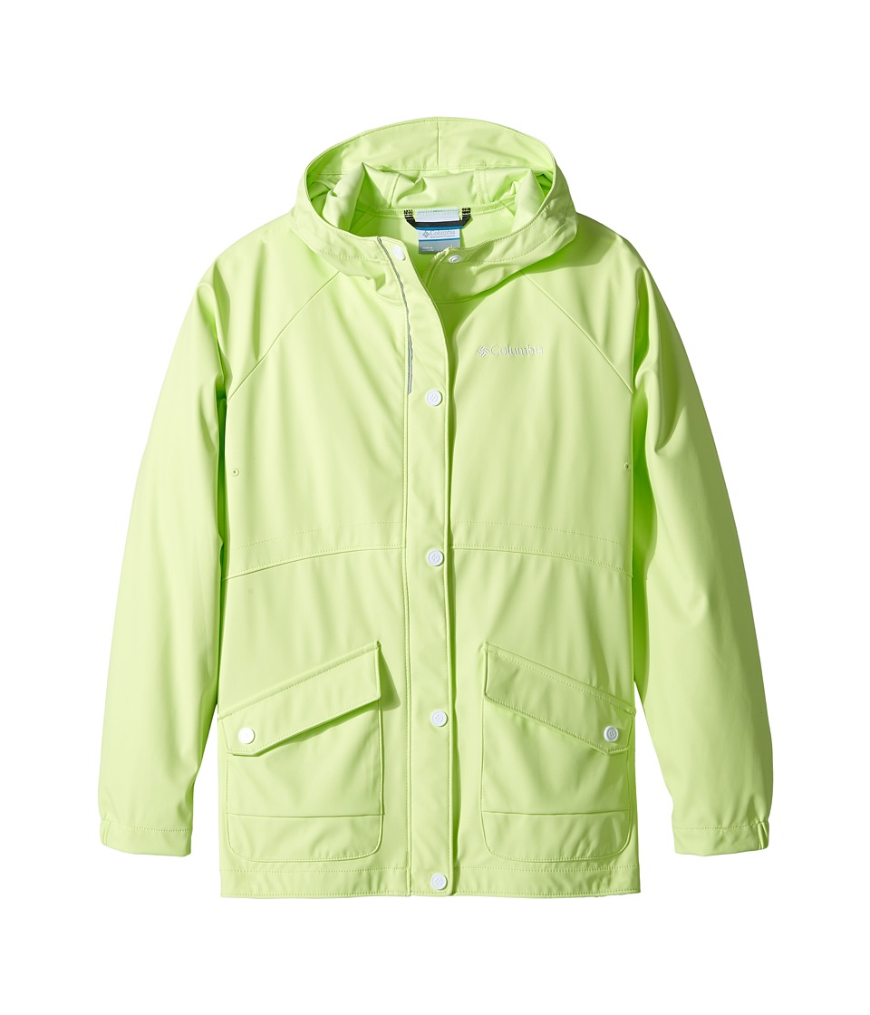 Columbia Kids Ponder Yonder Rain Slicker (Little Kids/Big Kids) (Spring Yellow/White) Girl