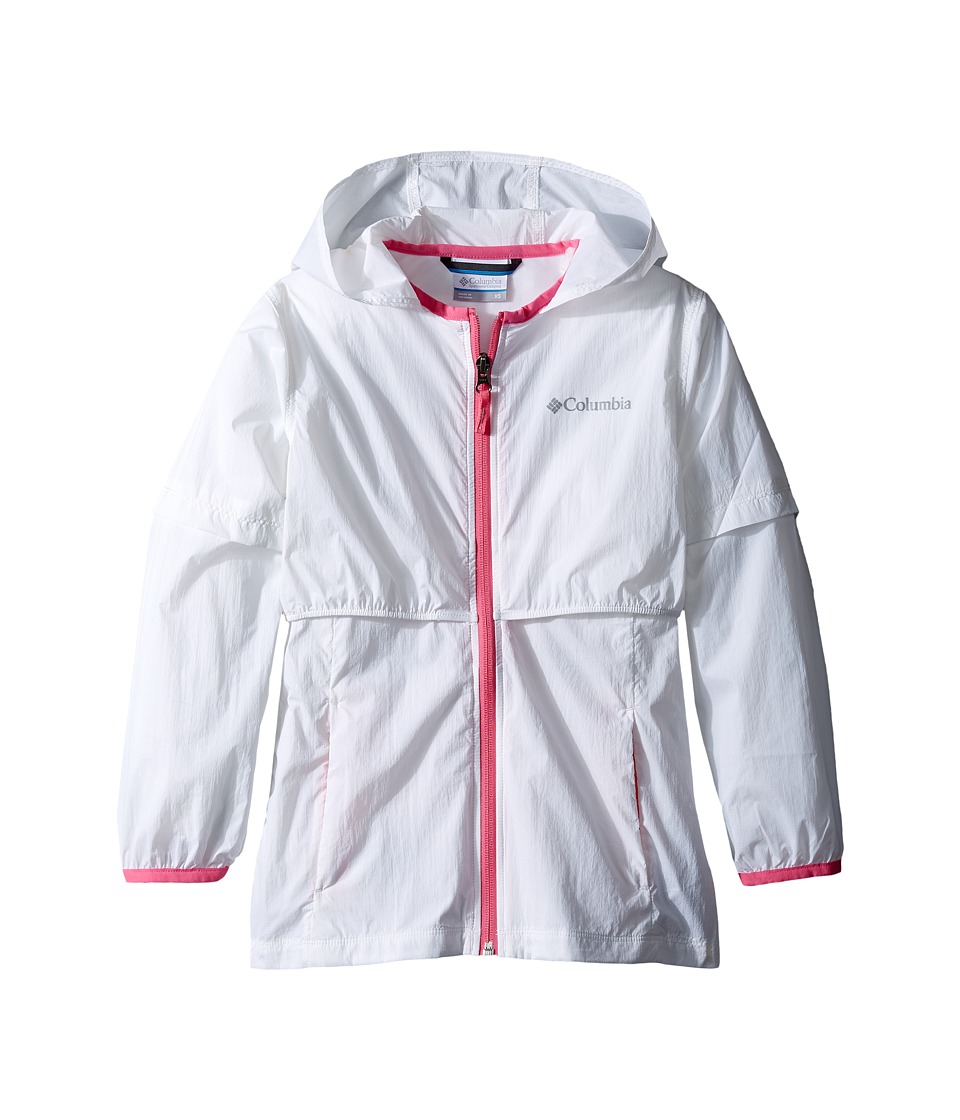 Columbia Kids Athena Long Jacket (Little Kids/Big Kids) (White/Wild Geranium) Girl