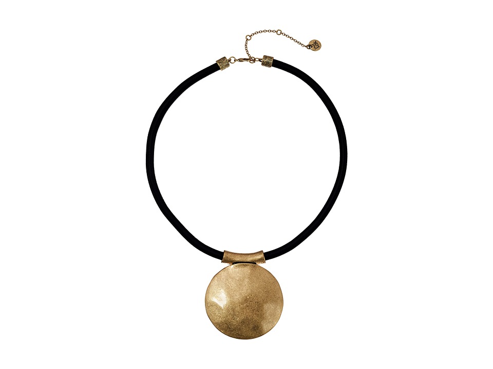 The Sak - Large Disc Pendant Necklace 16 (Gold) Necklace