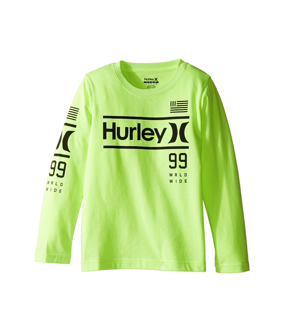 Hurley Kids Pride Only Long Sleeve Tee (Little Kids) (Ghost Green Heather) Boy