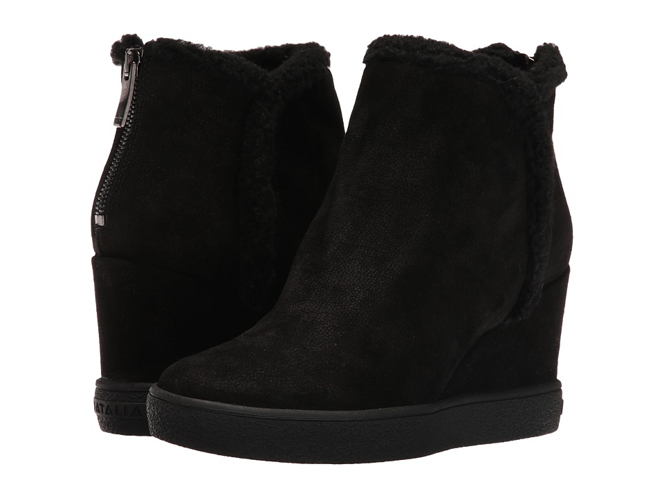 Aquatalia Charlie (Black Pebbled Suede) Women