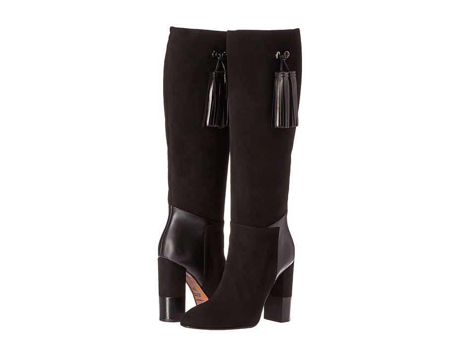 Aquatalia Evelina (Black Suede/Anil Calf Combo) Women