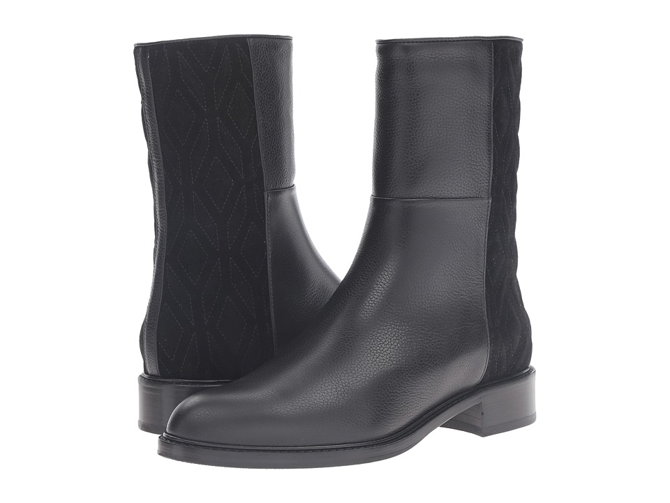 Aquatalia Gabrina (Black Pebbled Calf/Suede) Women