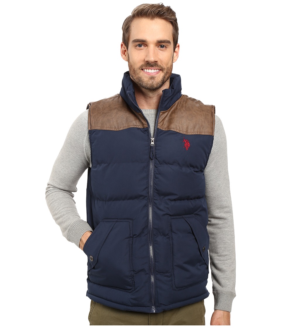 Mens Western Yoke Puffer Vest U S Polo Assn Men Vests