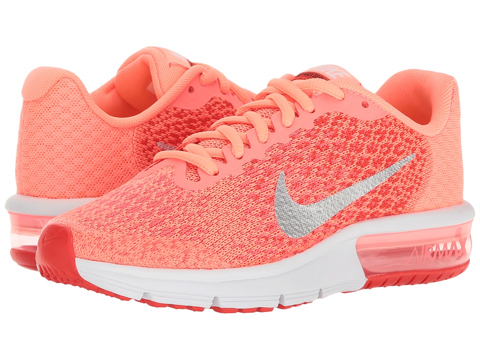 Nike Kids Air Max Sequent 2 (Big Kid) (Lava Glow/Metallic Silver/Max Orange) Girls Shoes
