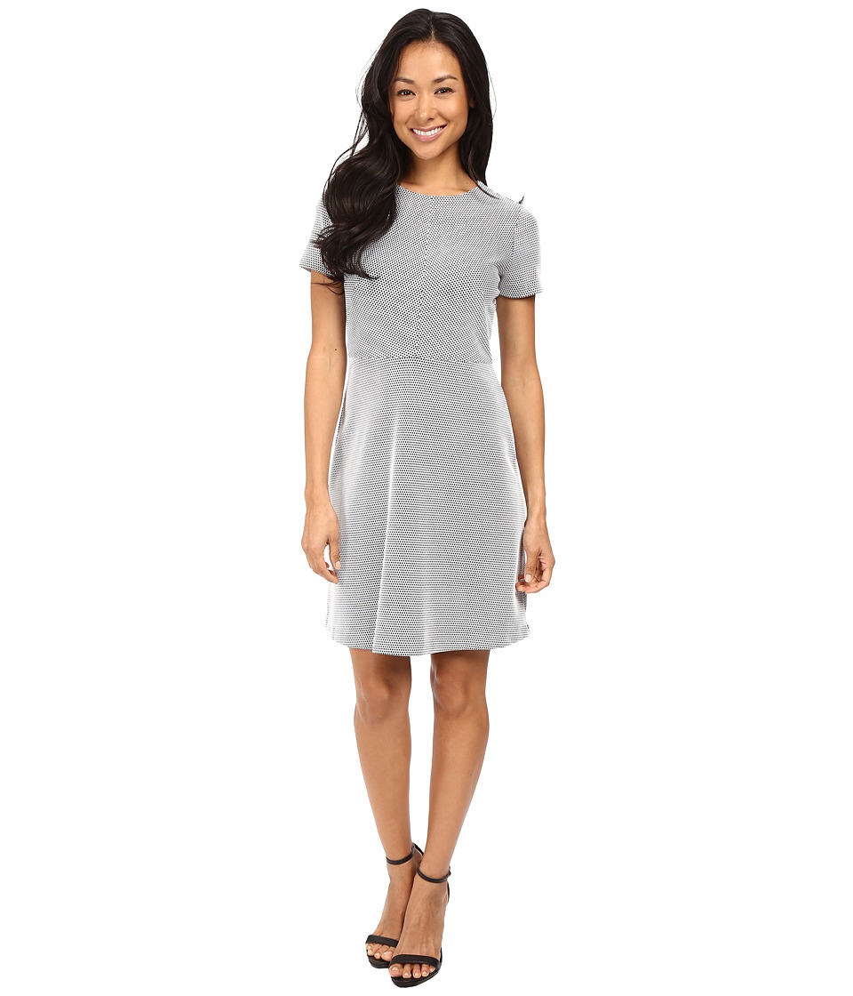 MICHAEL Michael Kors Digital Texture Fit and Flare Dress (Black) Women