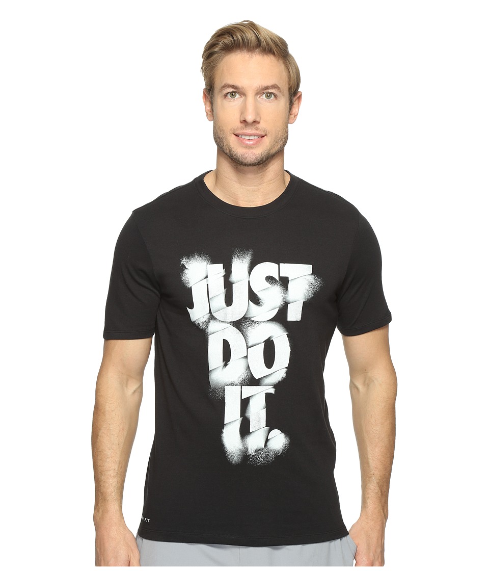 Nike Dry Just Do It T-Shirt (Black/White) Men