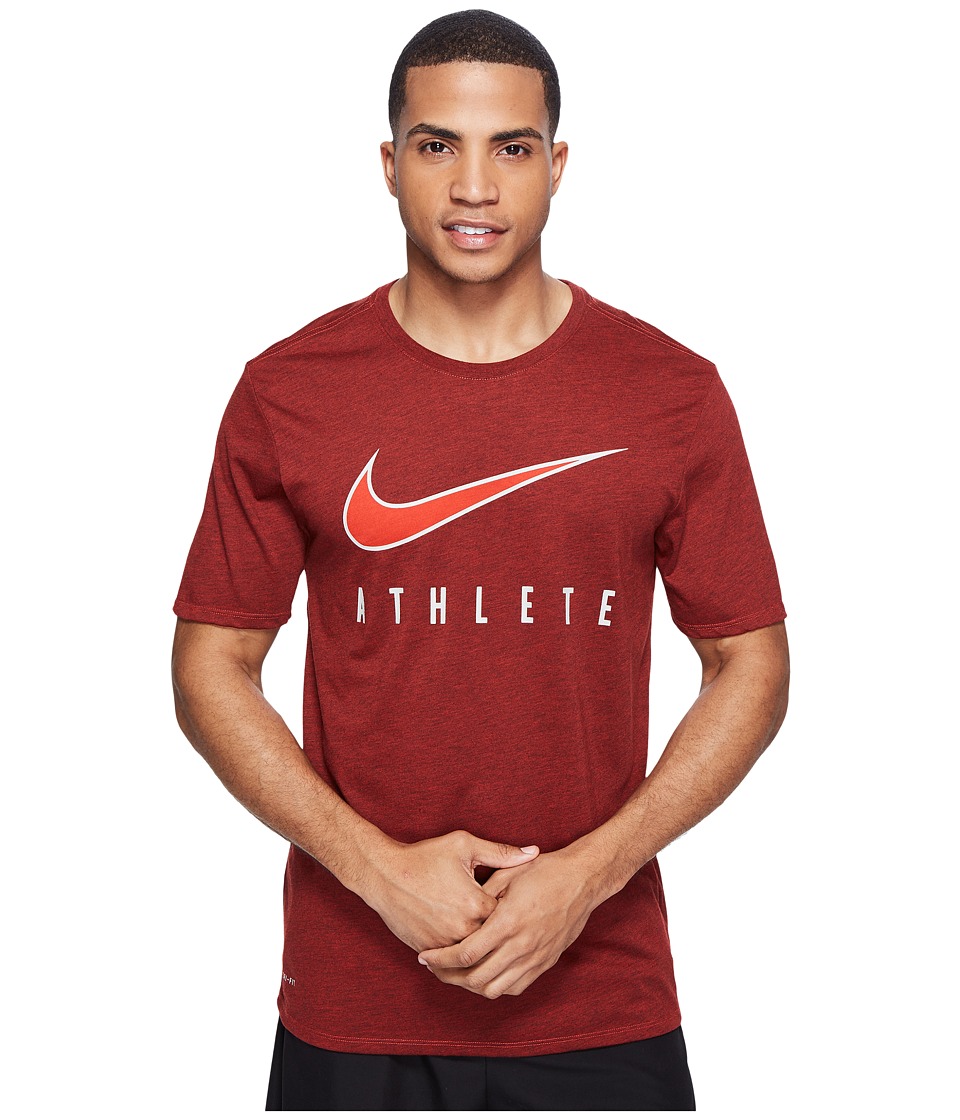 Nike Dry Athlete Training T-Shirt (Max Orange/Black/White) Men