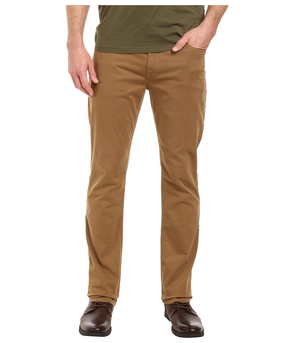 Paige Normandie Slim Straight Leg Brushed Japanese Cotton in Dark Fawn (Dark Fawn) Men