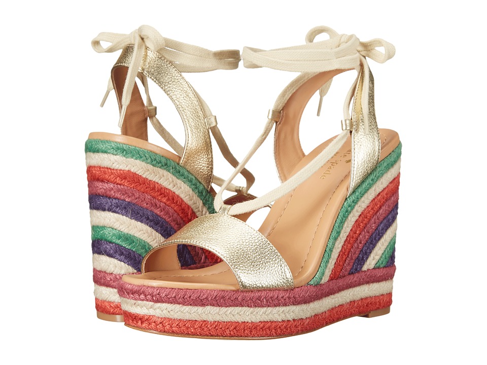 Kate Spade New York Daisy Too (Gold Tumbled Leather/Multi Rope) Women