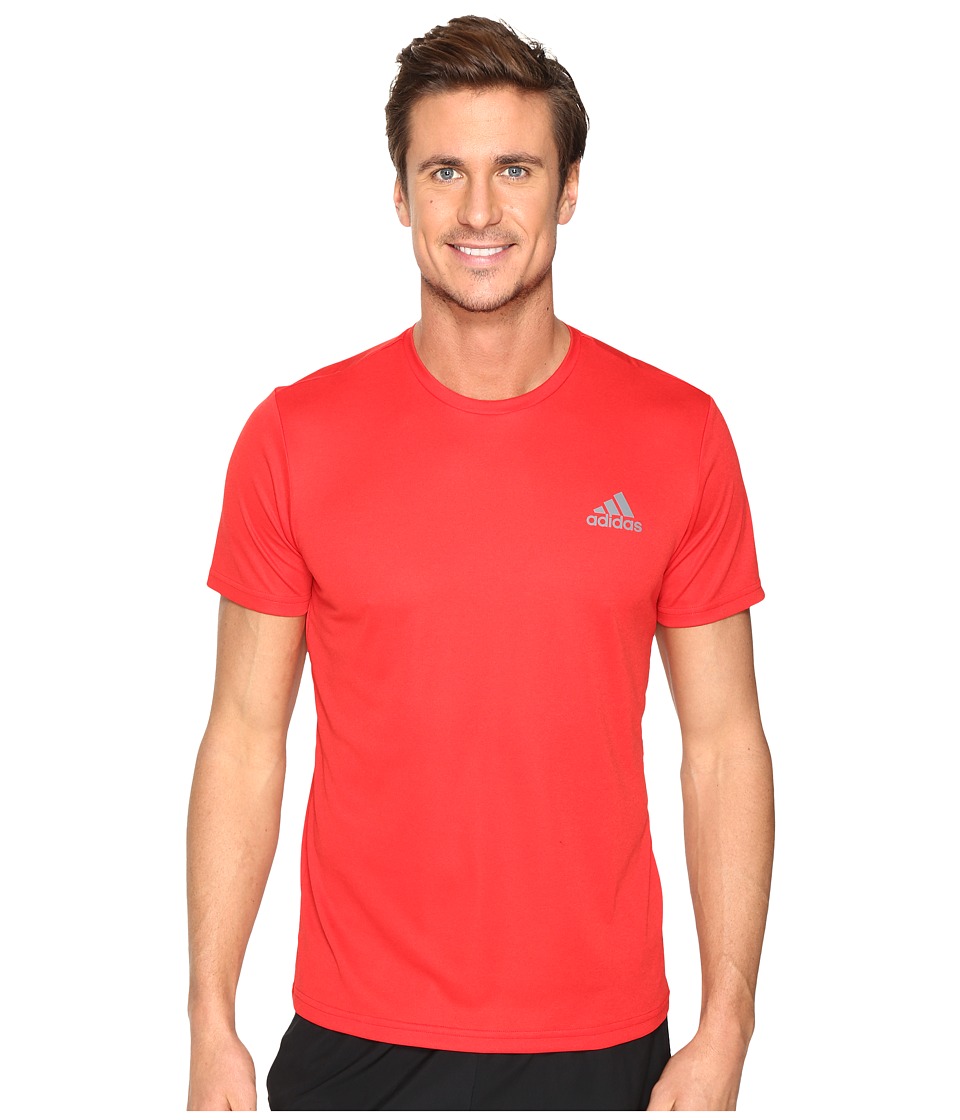 adidas Essential Tech Crew Tee (Scarlet/Core Red S17) Men