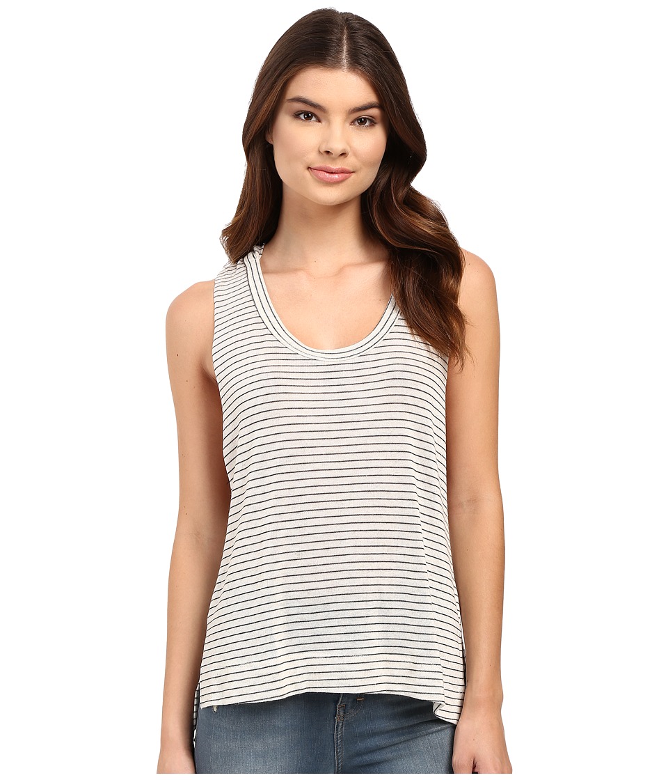 Culture Phit Matilde Sleeveless Striped Hoodie (Taupe) Women