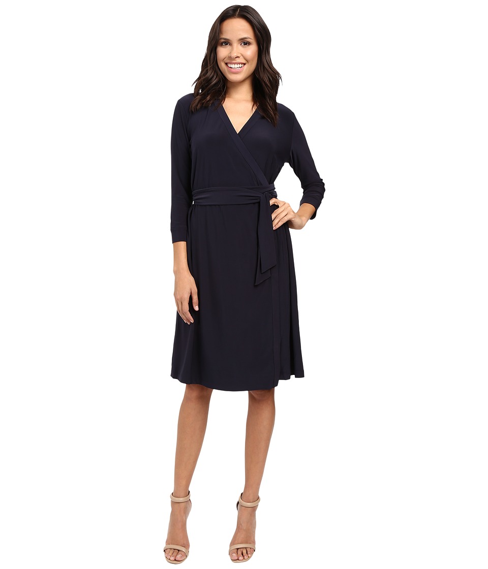NIC+ZOE Luxe Jersey Wrap Dress (Midnight) Women