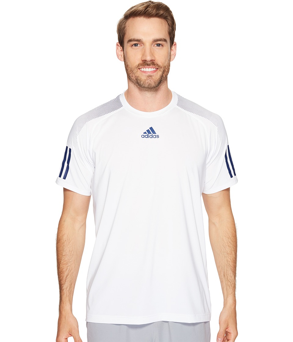 adidas Barricade Tee (White/Mystery Blue) Men