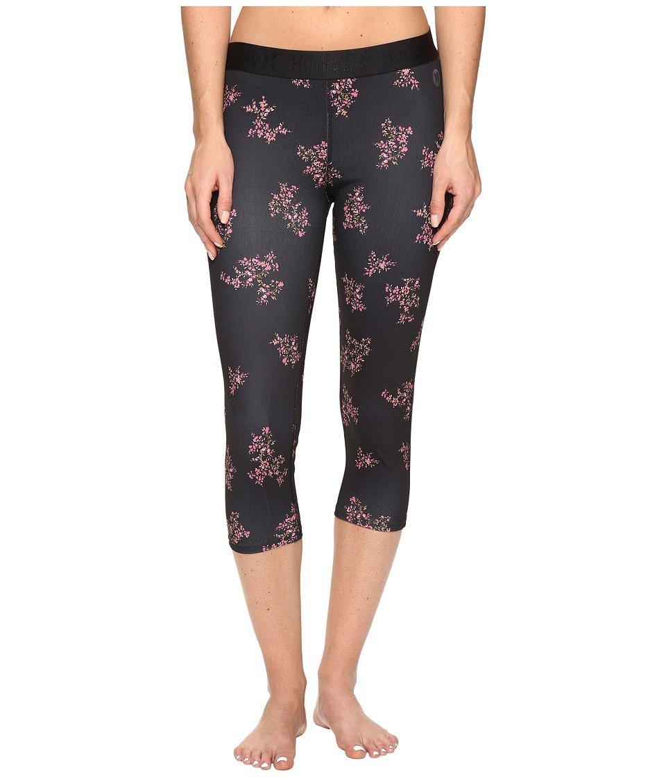 Hurley Dri-Fit Crop Leggings (Black B) Women