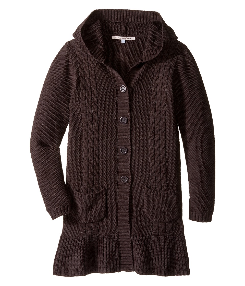 fiveloaves twofish Hoodie Sweater Coat (Little Kids/Big Kids) (Charcoal) Girl
