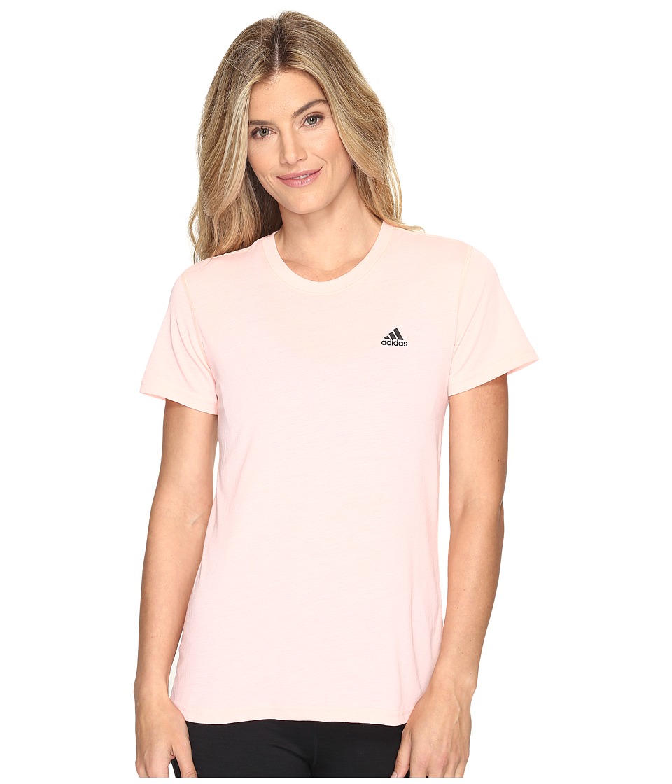 adidas Ultimate Short Sleeve Tee (Haze Coral S17/Black) Women