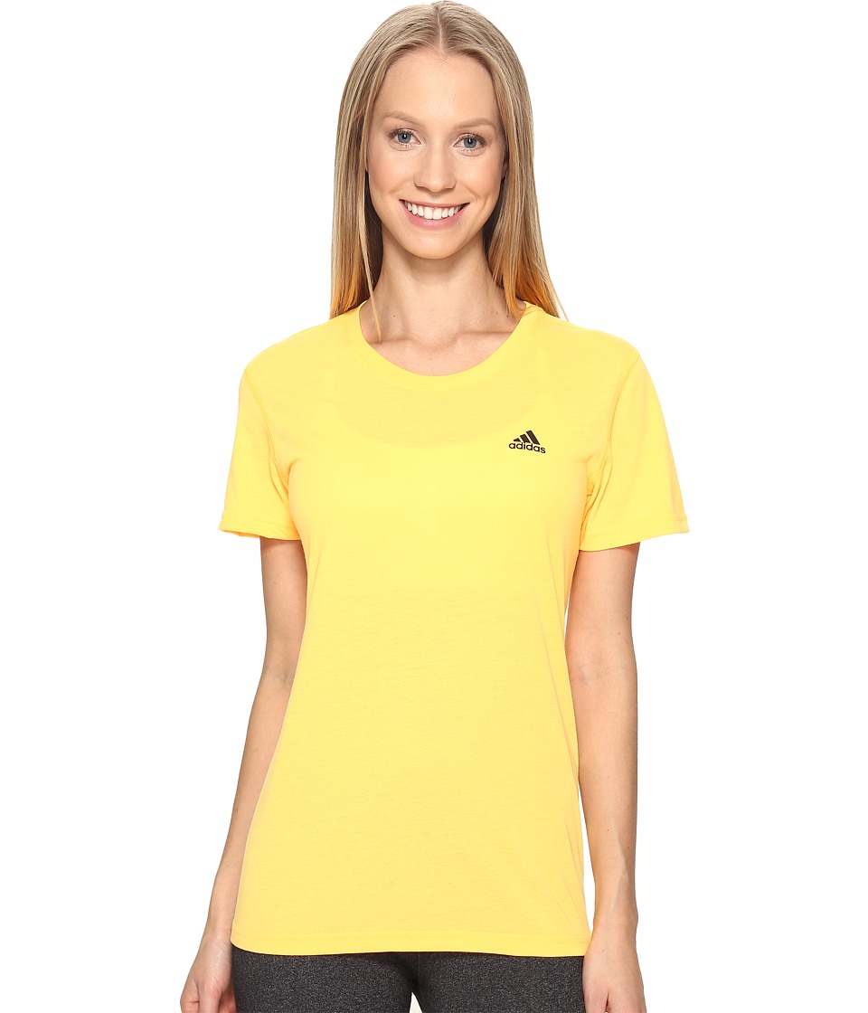 adidas Ultimate Short Sleeve Tee (Solar Gold/Black) Women