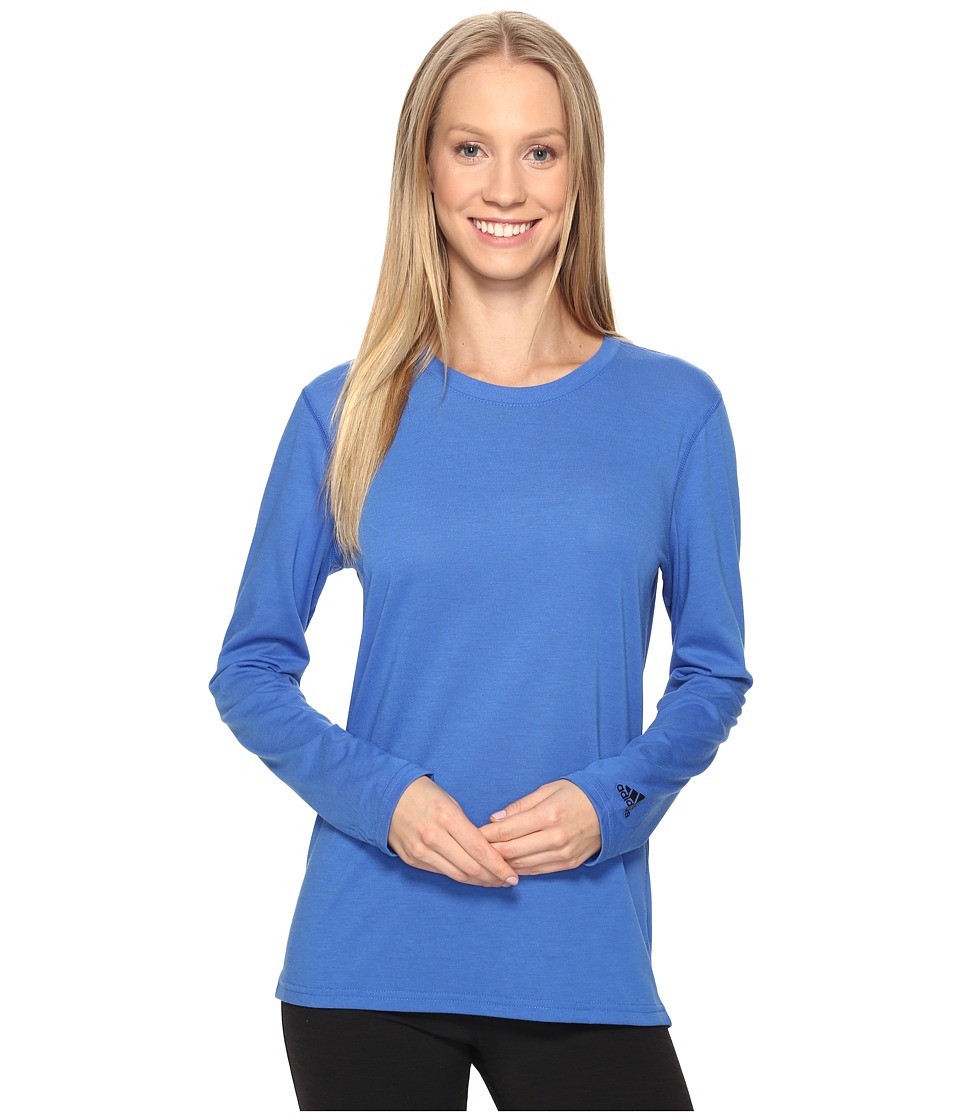 adidas Ultimate Long Sleeve Tee (Blue/Black) Women