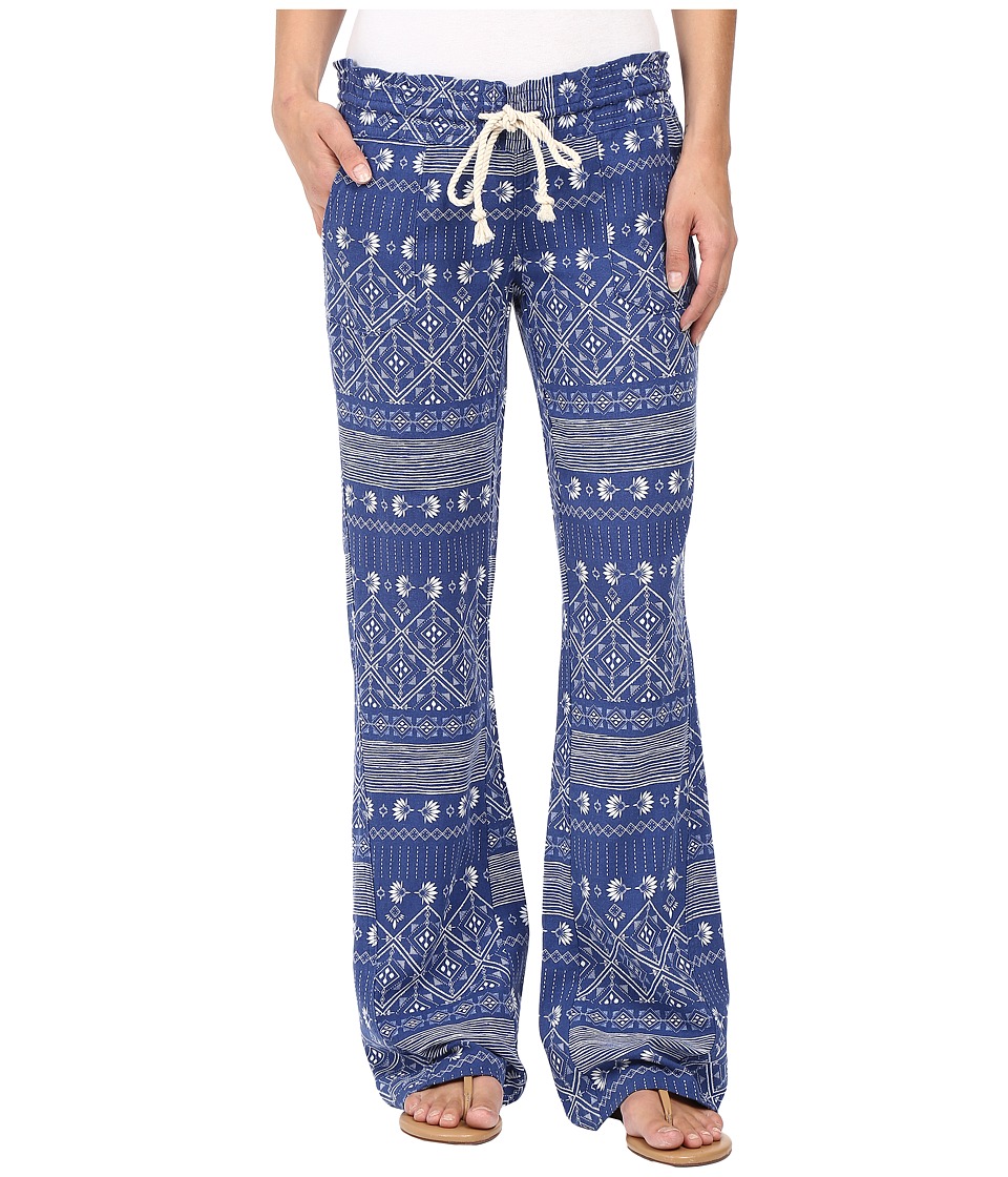 Roxy - Oceanside Printed Pants (Deep Ocean/Blue Print) Women