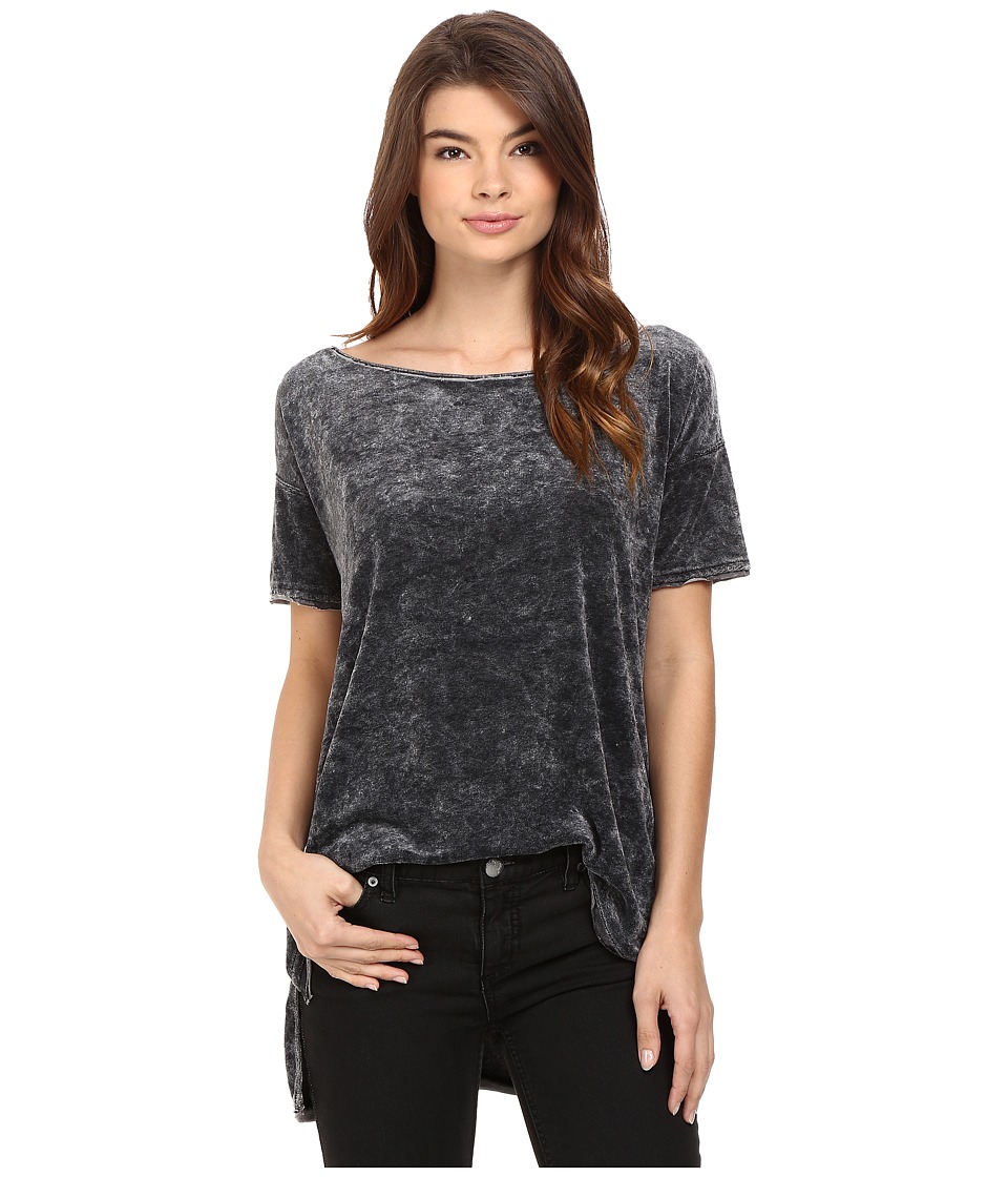 Free People Doran Washed Tee (Black) Women