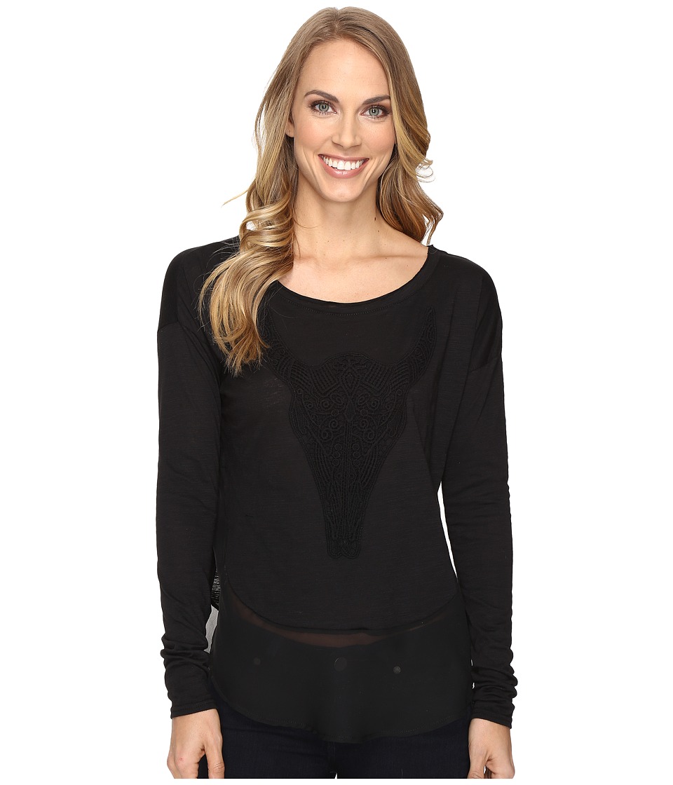 Roper 0606 Jersey Boxy Tee (Black) Women