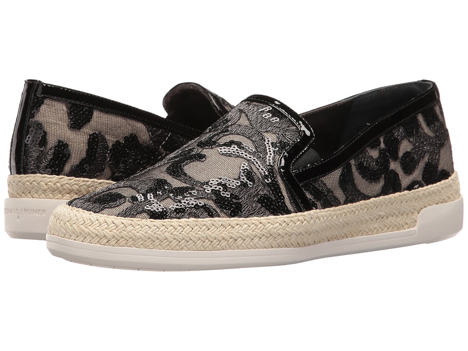 Donald J Pliner Pamela (Black Rustic Brocade) Women