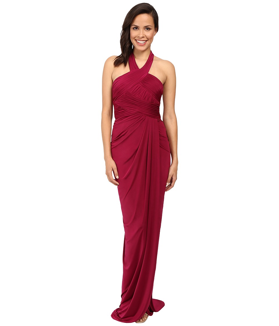 Adrianna Papell Jersey Draped Gown (Crushed Berry) Women