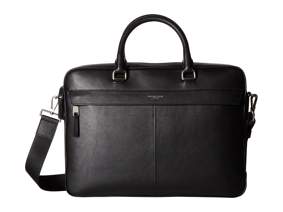 Michael Kors - Owen Large Briefcase (Black) Briefcase Bags