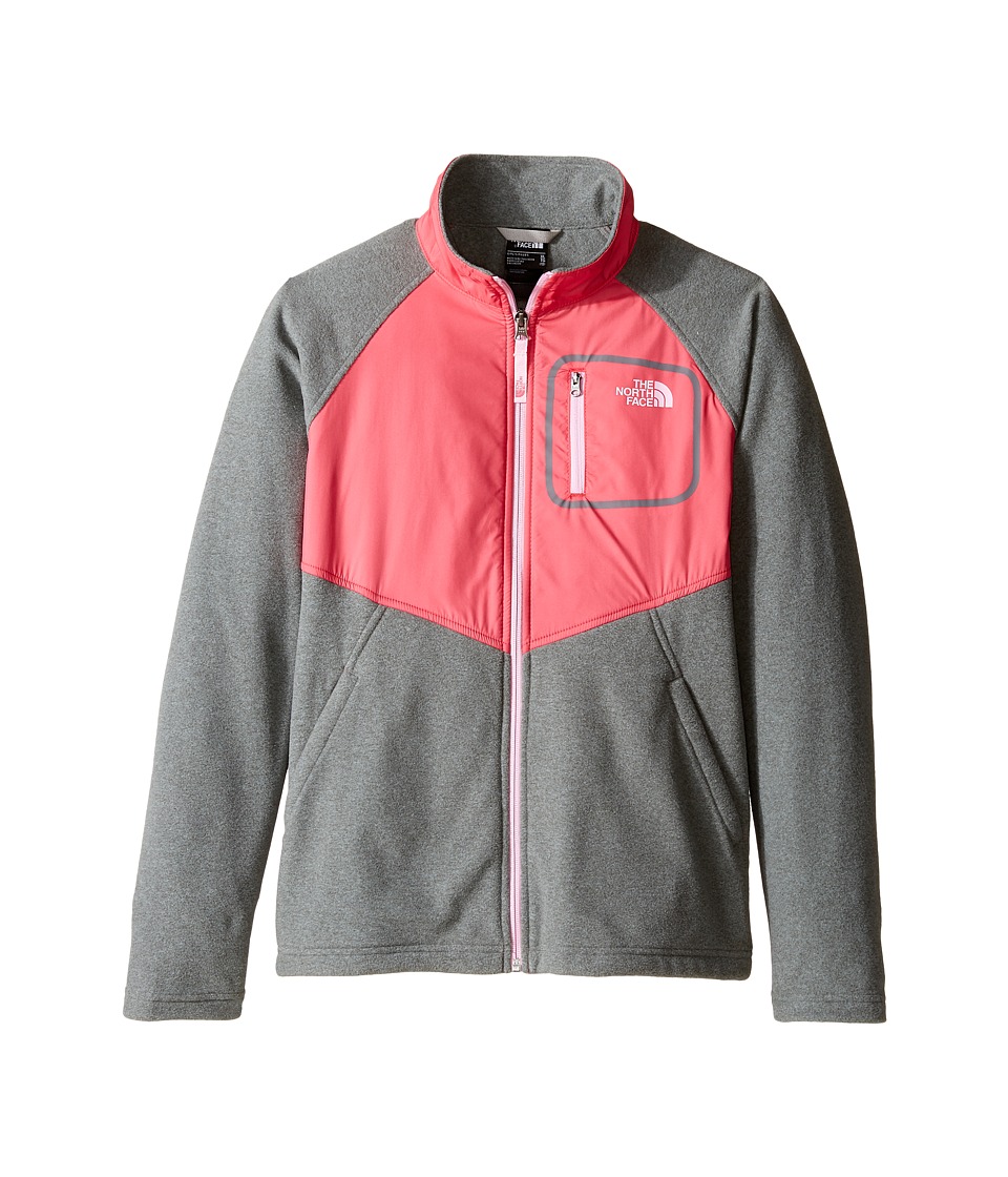 The North Face Kids Glacier Track Jacket (Little Kids/Big Kids) (TNF Medium Grey Heather (Prior Season)) Girl