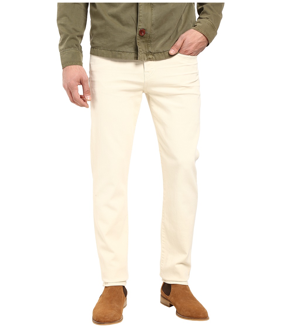 7 For All Mankind Slimmy Luxe Performance Colored Denim in Bone (Bone) Men
