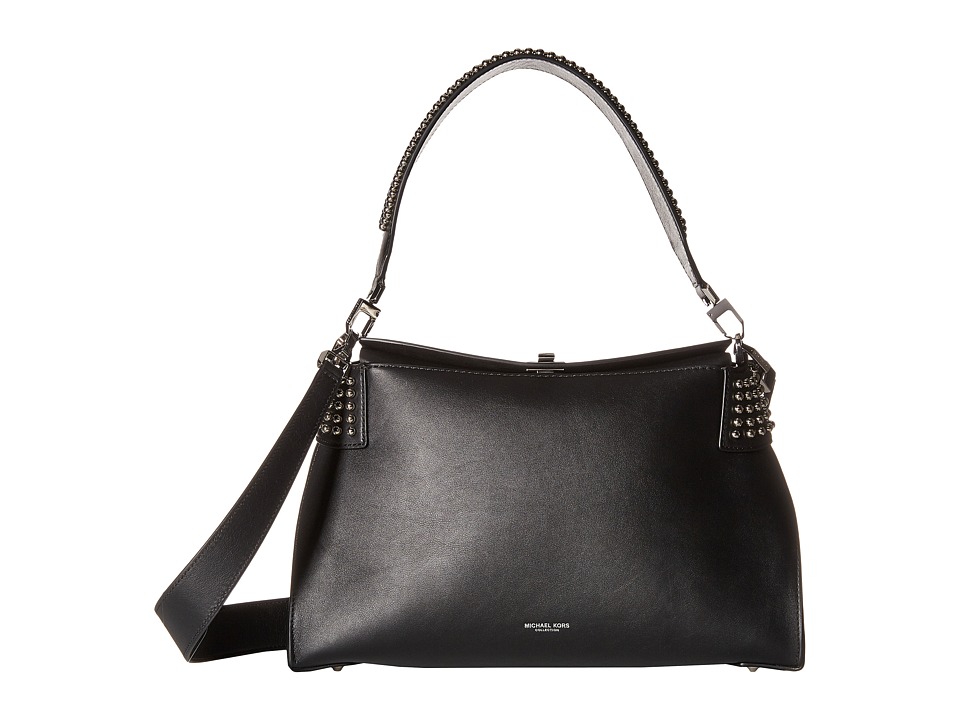 Michael Kors - Miranda Lg Top Lock Shldr (Black/Studs) Handbags