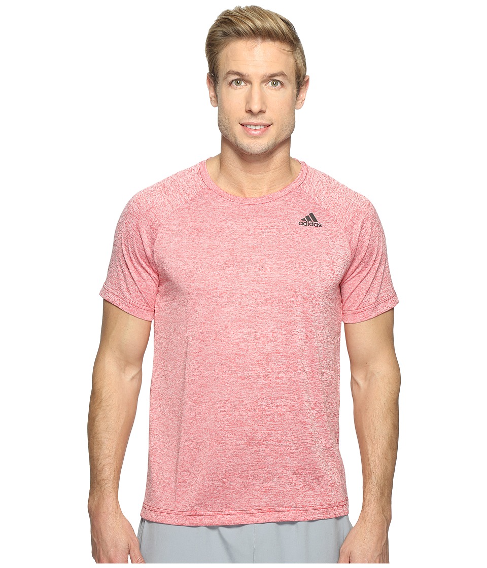 adidas Designed-2-Move Heather Tee (Scarlet) Men