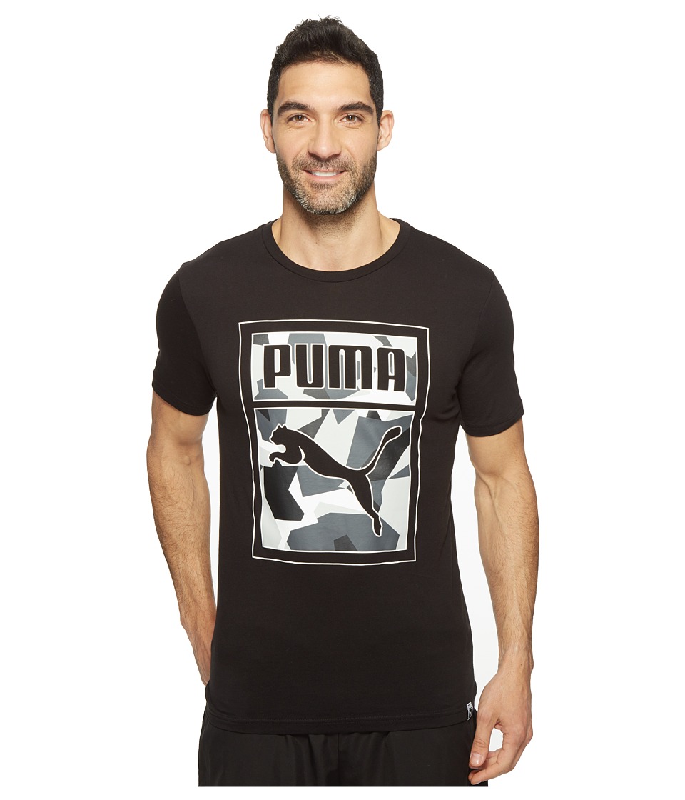 PUMA Archive Graphic Logo Tee (Cotton Black) Men