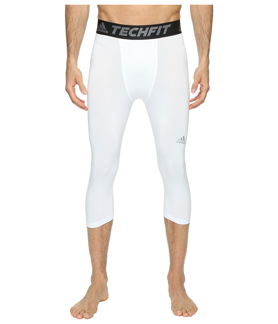 adidas Techfit Base 3/4 Tights (White/Vista Grey) Men