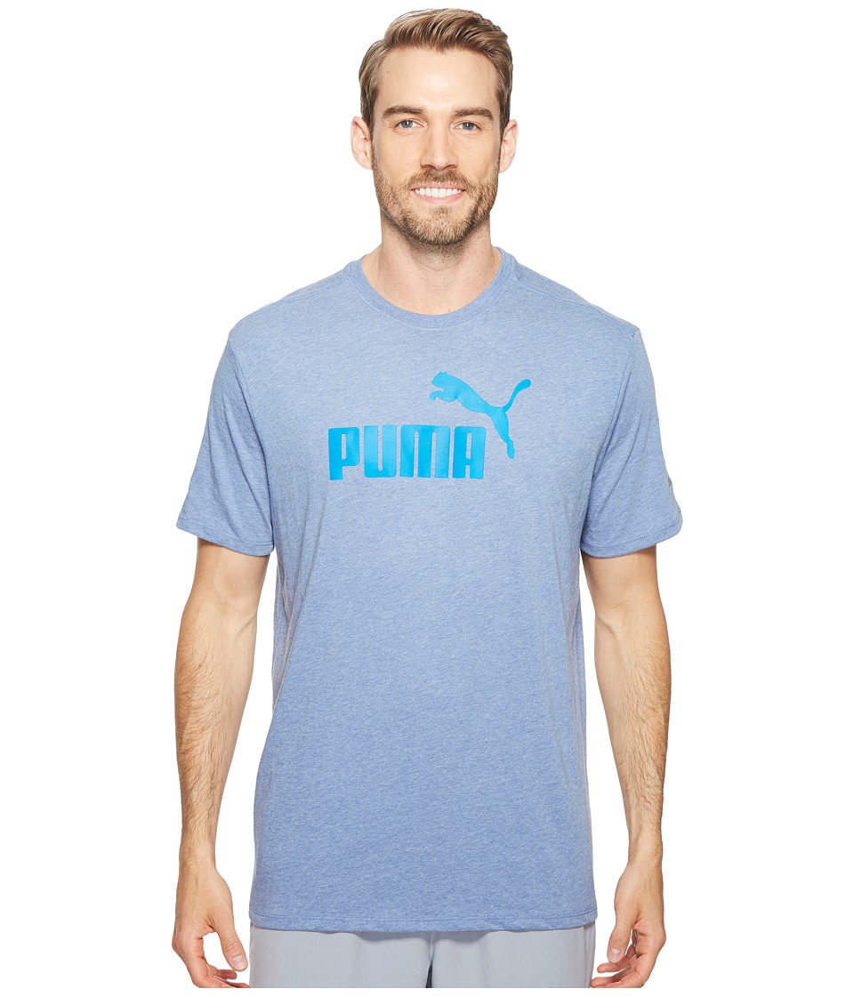 PUMA No. 1 Logo Performance Graphic Tee (True Blue Heather) Men