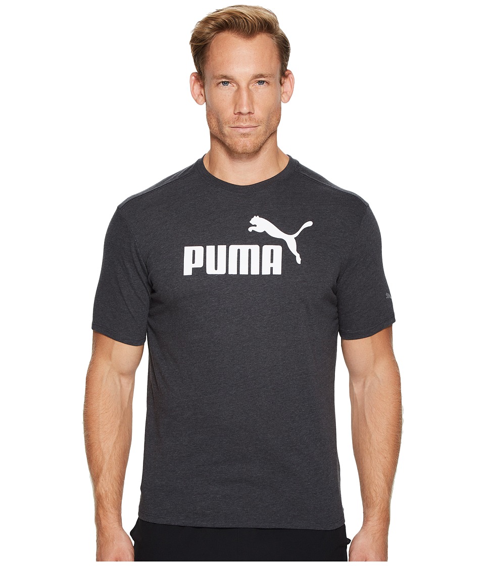 PUMA No. 1 Logo Performance Graphic Tee (PUMA Black Heather) Men