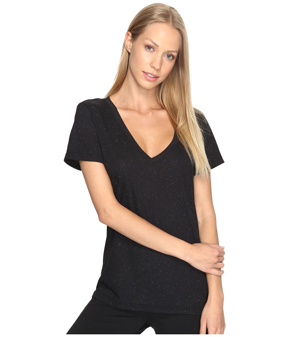 adidas Flecks Deep-V Tee (Black) Women