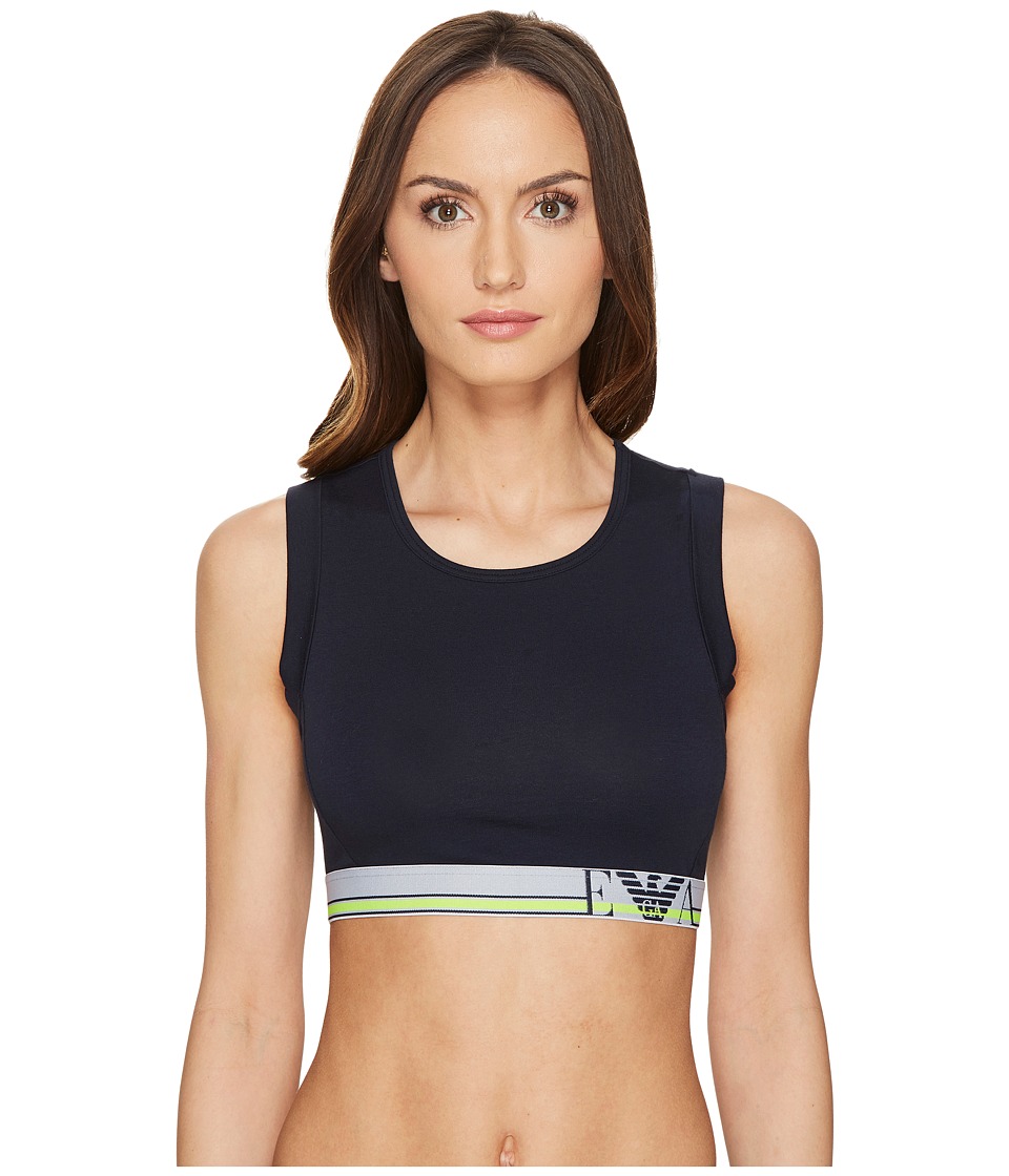 Emporio Armani Pop Lines Short Top (Marine) Women