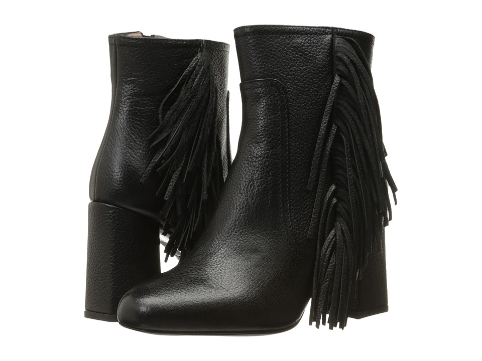 Boutique Moschino Goat Fringe Bootie (Black Goat) Women