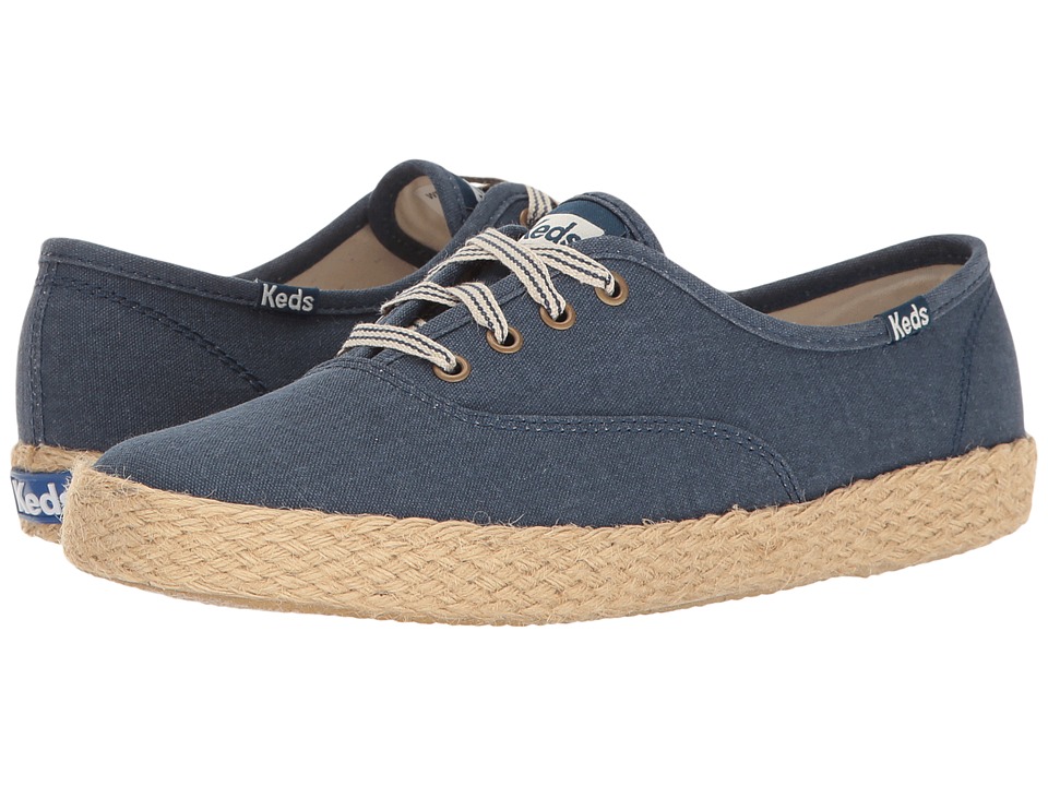Keds Champion Salt Wash Canvas Jute (Navy) Women