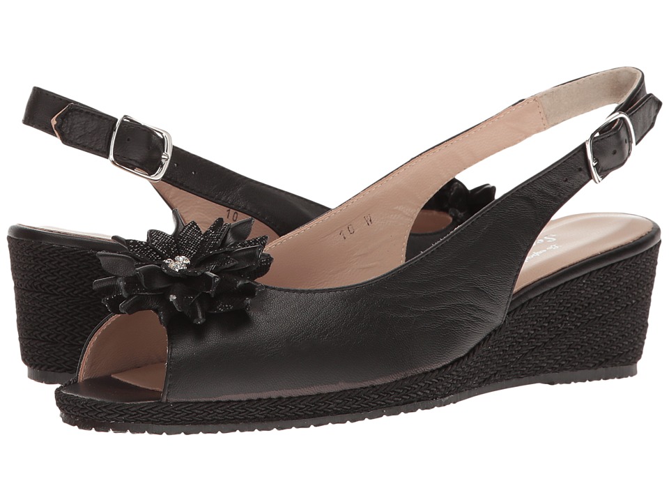 Sesto Meucci Bobby (Black Nappa/Black Cartizze Bow) Women