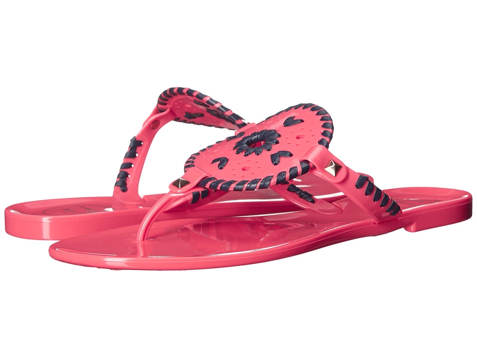 Jack Rogers Georgica Jelly (Bright Pink/Midnight) Women