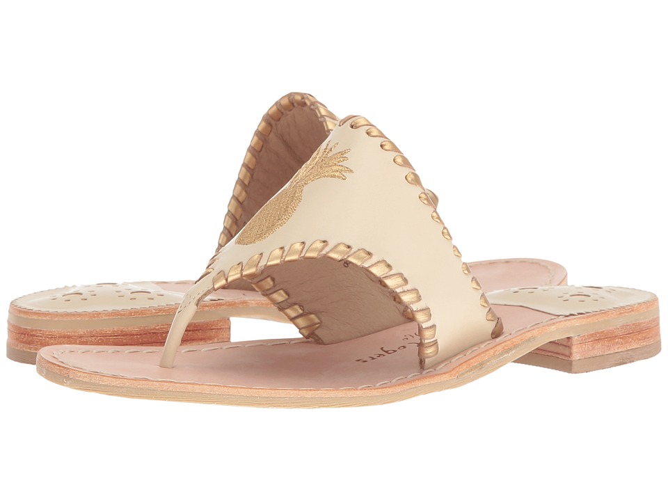 Jack Rogers Pineapple (Bone/Gold) Women