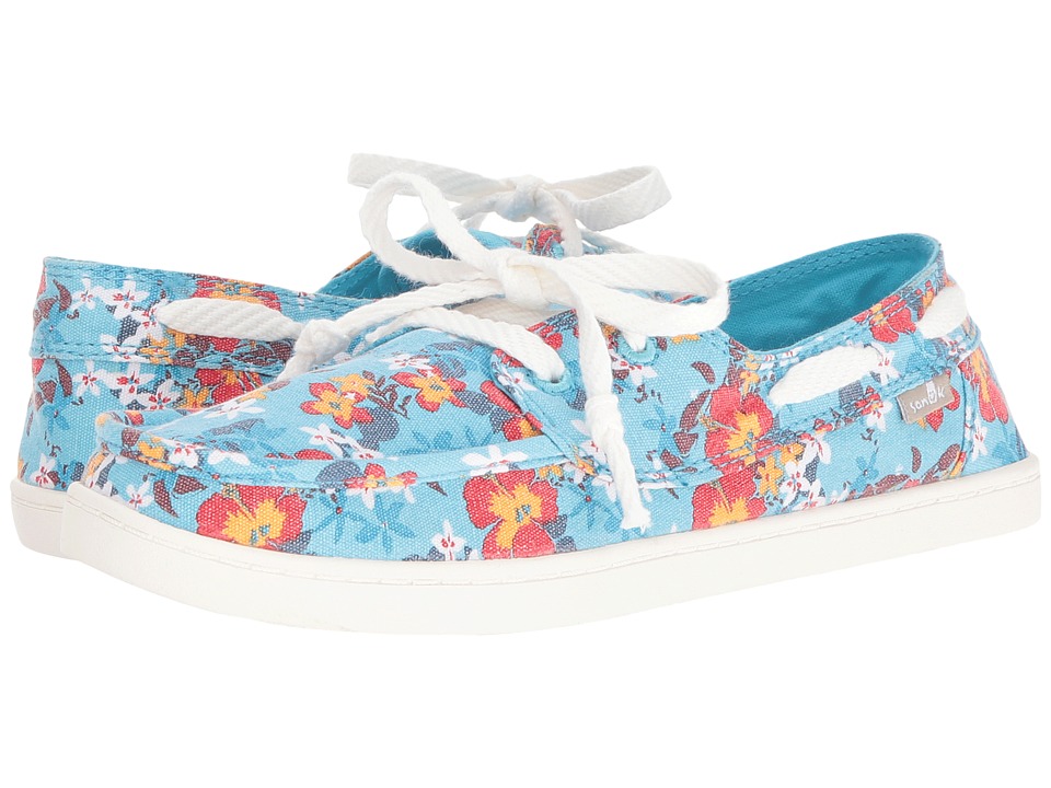 Sanuk Pair O Sail Prints (Aqua Waikiki Floral) Women
