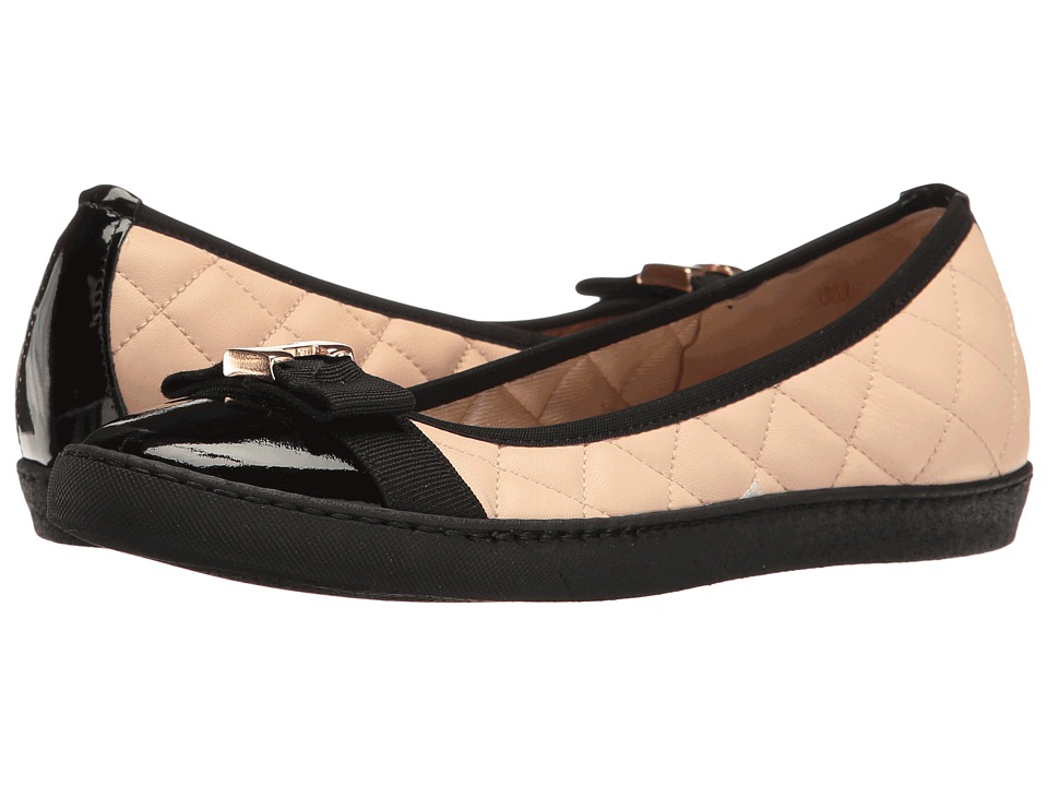 Sesto Meucci Florel (Beige Nappa/Black Patent/Black Grosgrain) Women