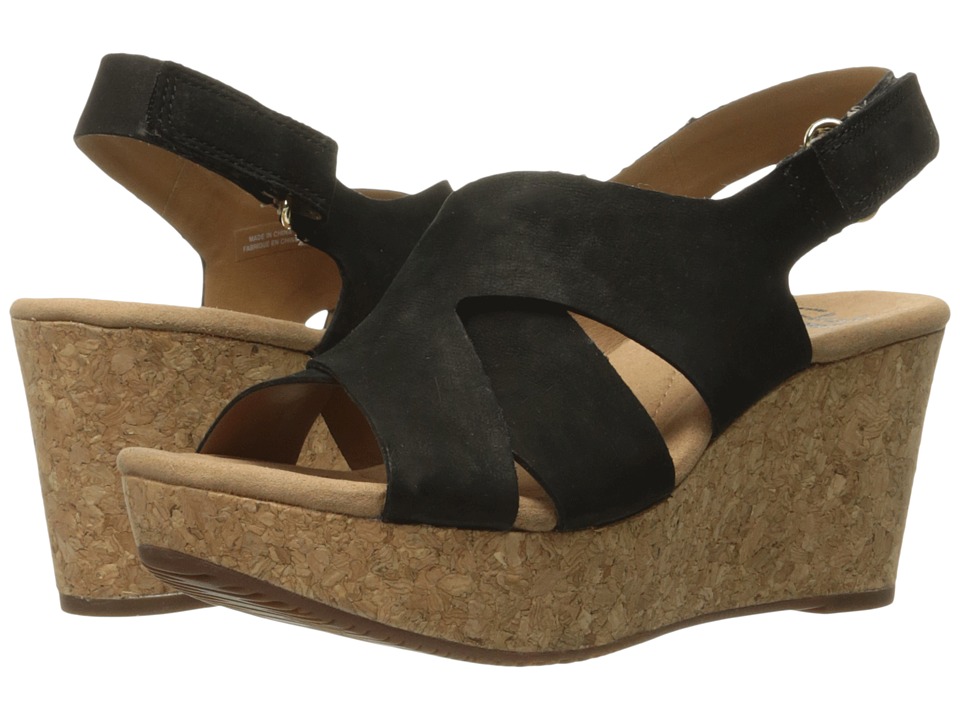 Clarks Annadel Fareda (Black Nubuck) Women